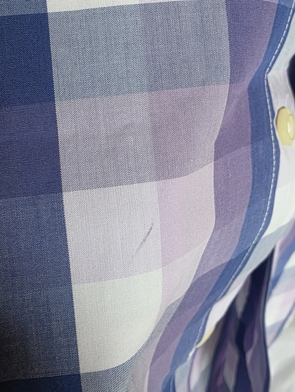 Banana Republic Men's Blue & Purple Plaid Soft Wash Button-Up Shirts Size Large